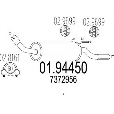 MTS 01.94450 End Silencer